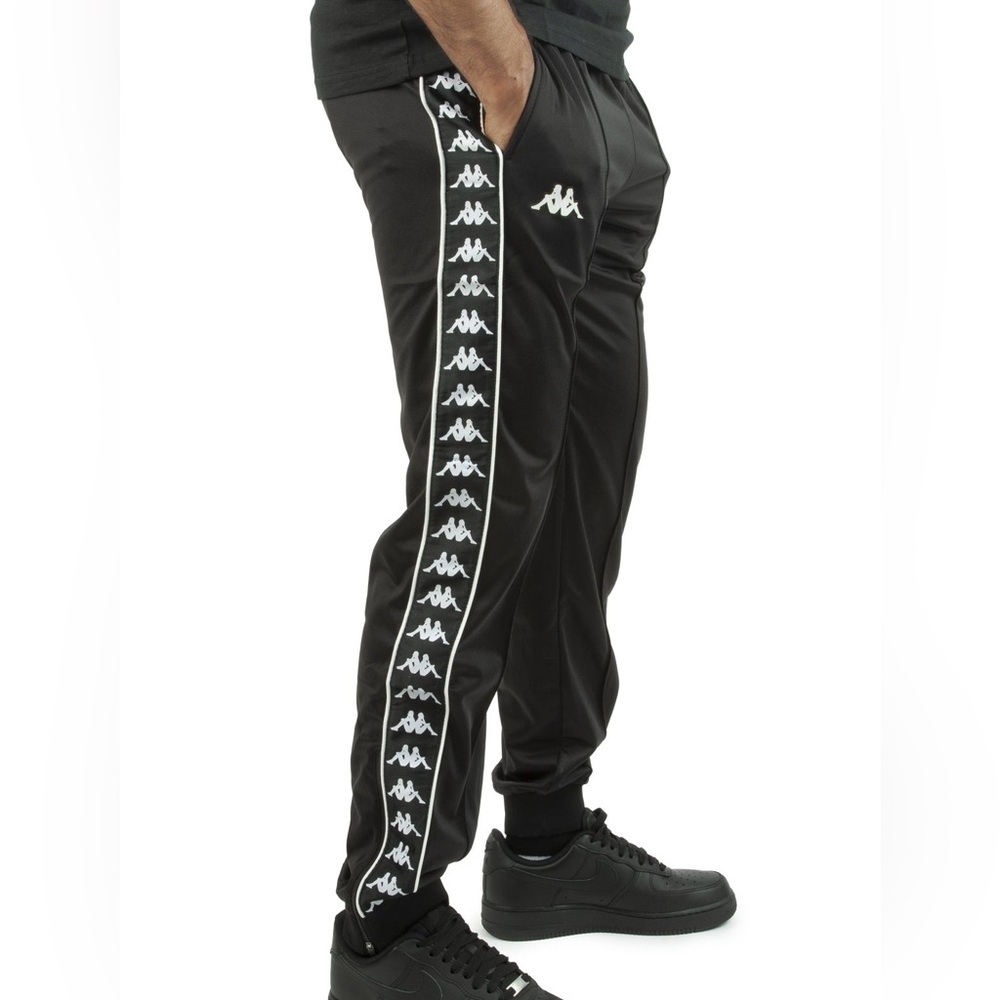 Kappa Astoria Black Track Pants